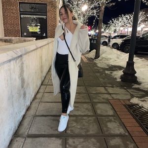 White long teddy jacket light wear